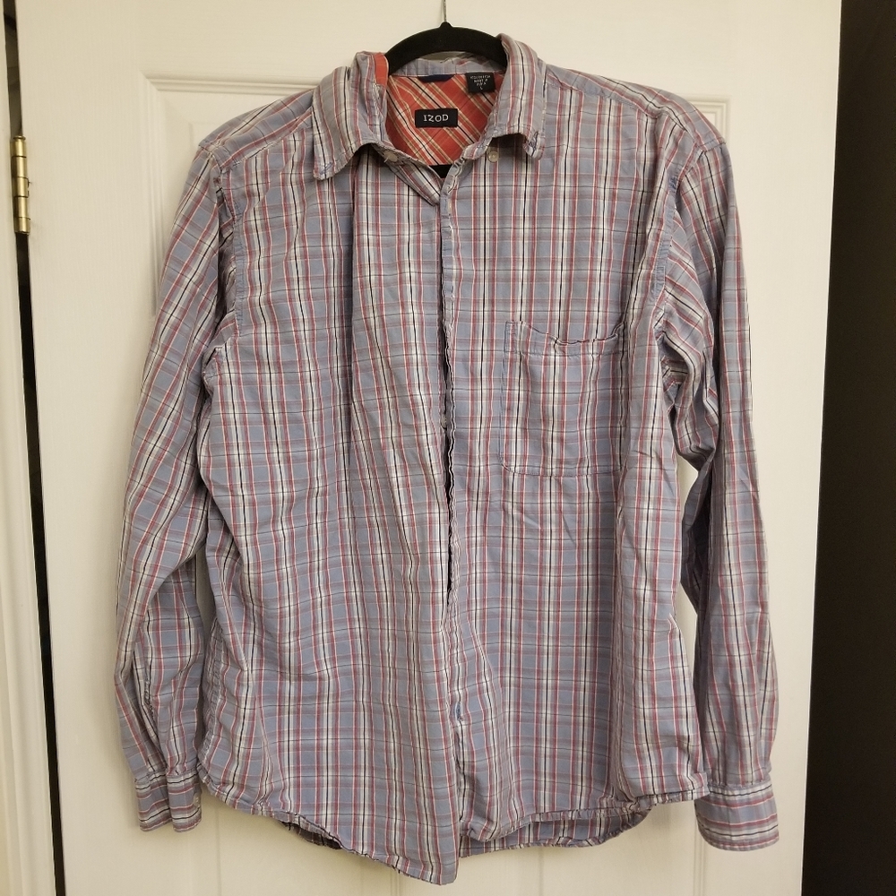 Mens IZOD Dress Shirt size Large